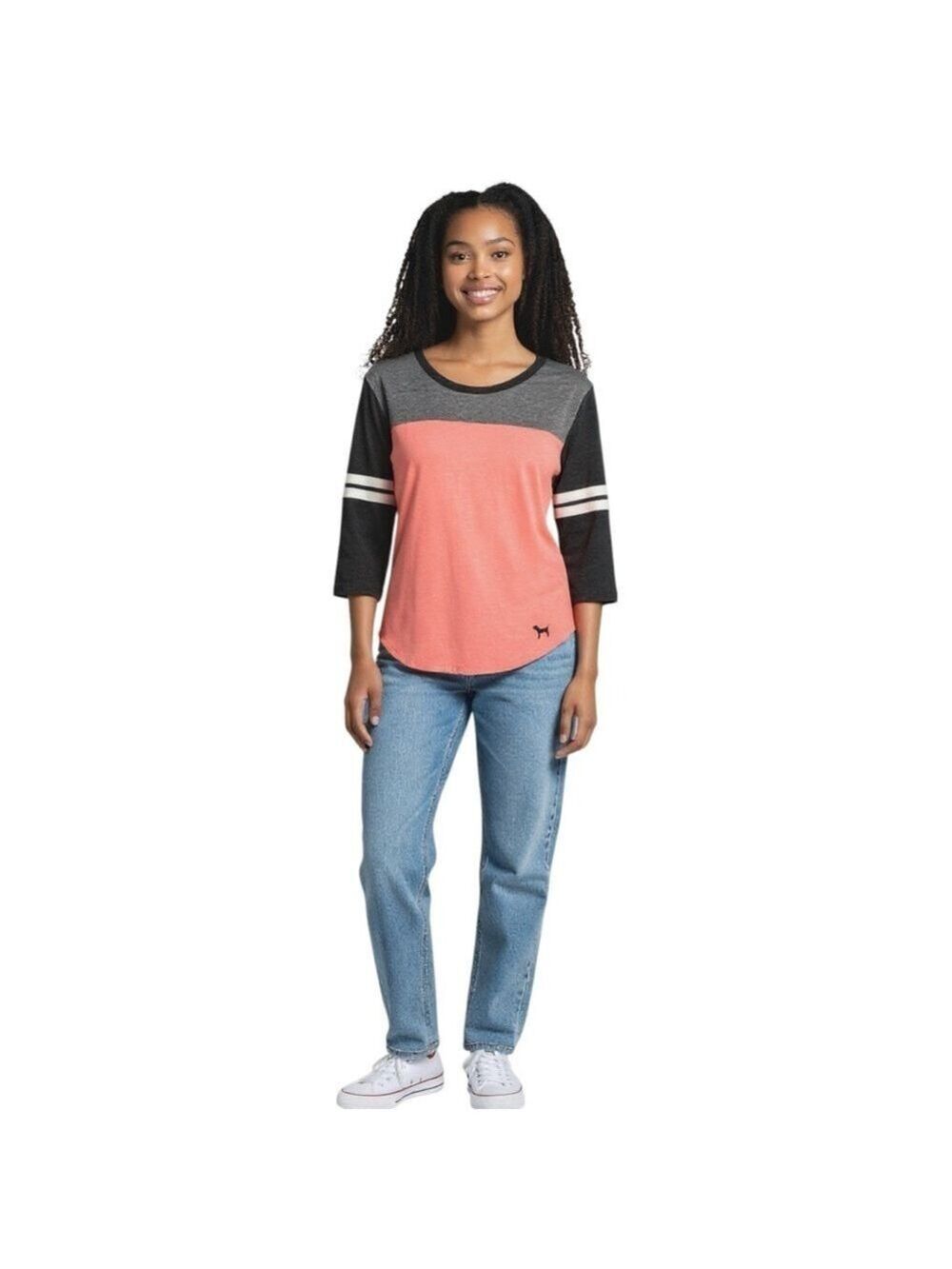 Victoria’s Secret PINK Women’s Size M Multi-Color 3/4 Sleeve T-Shirt